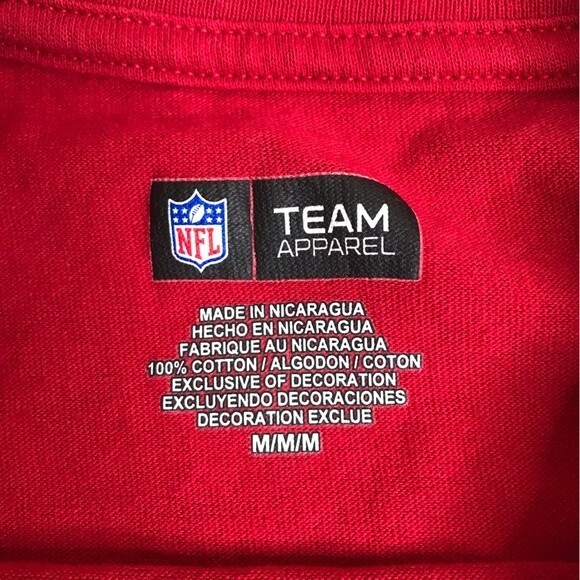 NFL Team Apparel Atlanta Falcons Red Short Sleeve Crew Neck T Shirt Mens Medium - Picture 8 of 14